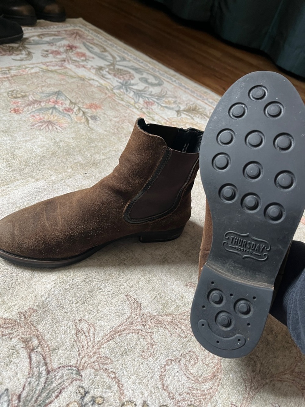 Thursday Brown Suede Chelsea Boots